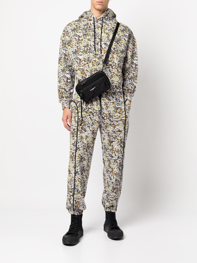 Shop Eckhaus Latta Graphic-print Fleece Sweatpants In Grey