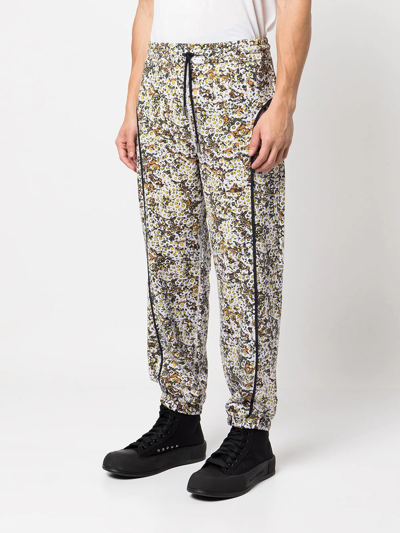 Shop Eckhaus Latta Graphic-print Fleece Sweatpants In Grey