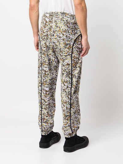 Shop Eckhaus Latta Graphic-print Fleece Sweatpants In Grey