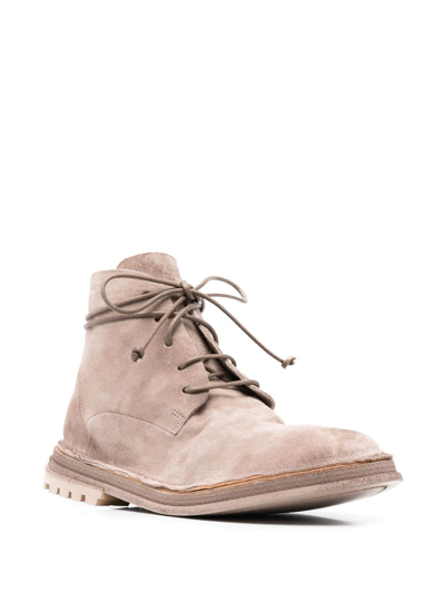 Shop Marsèll Lace-up Suede Boots In Neutrals