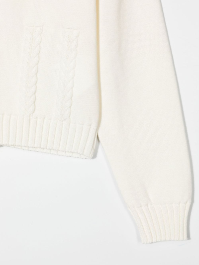 Mimi Cable-knit Cardigan In White