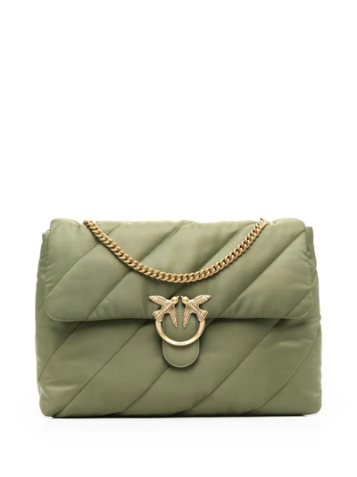 PINKO LOVE QUILTED SHOULDER BAG 