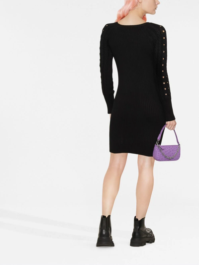 Shop Pinko Cut-out Detailed Mini Dress In Black