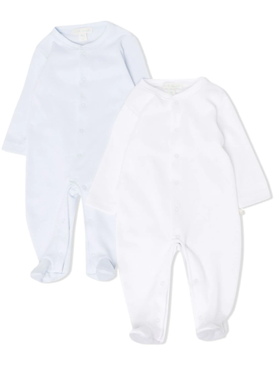 Shop Marie-chantal Two-pack Cotton Pajamas In Blue