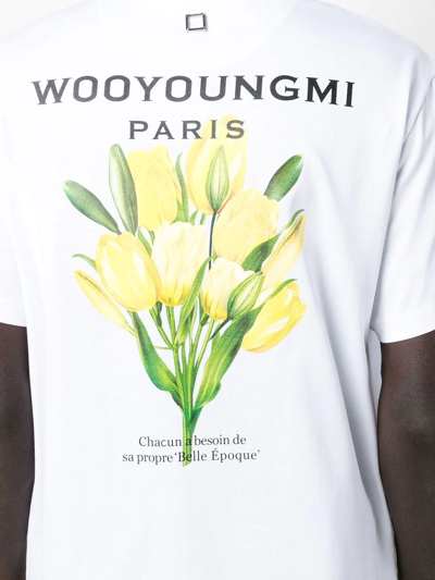 Shop Wooyoungmi Logo Crew-neck T-shirt In White