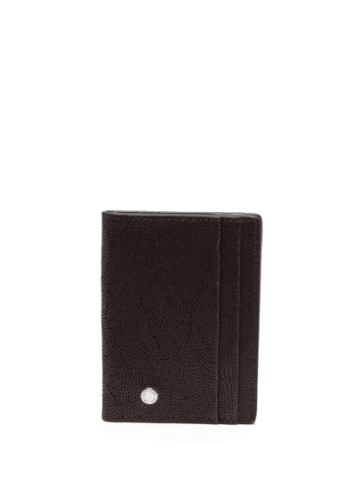 Shop Orciani Bi-fold Leather Wallet In Brown