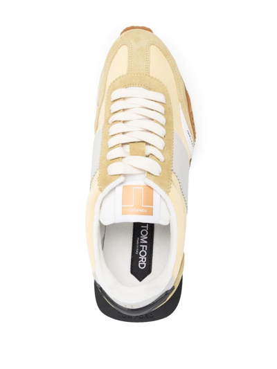Shop Tom Ford James Low-top Sneakers In Yellow
