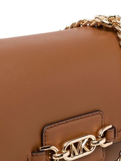 Michael Michael Kors Heather Leather Crossbody Bag In Brown