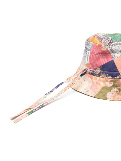 Shop Zimmermann Lilla Graphic-print Bucket Hat In Pink