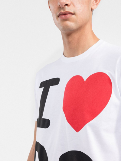 I LOVE D2 COOL 图案印花T恤