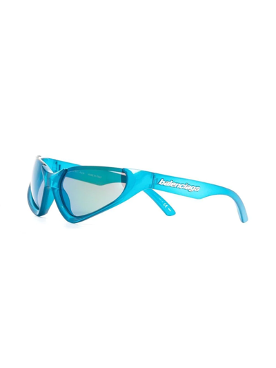 Shop Balenciaga Xpander Cat-eye Sunglasses In Blue