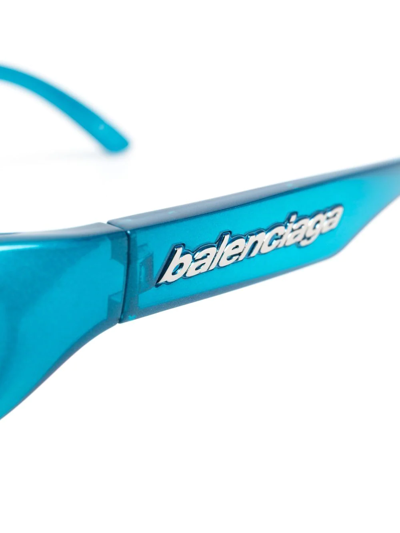 Shop Balenciaga Xpander Cat-eye Sunglasses In Blue