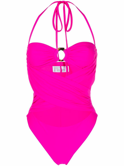 Shop Giuseppe Di Morabito Cut Out-detail Swimsuit In Fuchsia