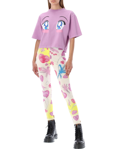 Shop Liberal Youth Ministry Print Leggings In Pink Multicolor