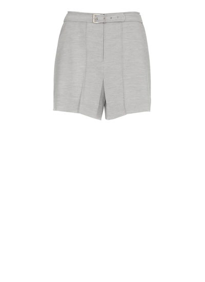 Shop Maison Margiela Blen Wool Shorts In Melange Grey