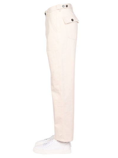 Shop Philippe Model Cotton Trousers In Beige