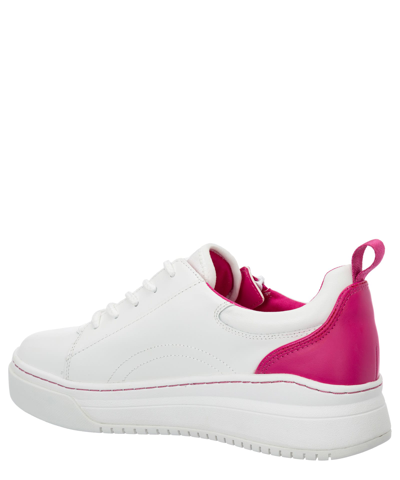 Shop Michael Michael Kors Alex Leather Sneakers In White