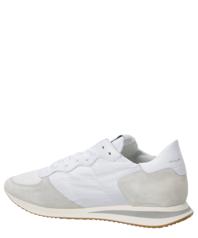 Shop Philippe Model Trpx Leather Sneakers In Blanc