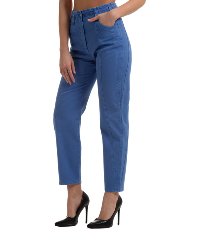 Shop Alberta Ferretti Cotton Trousers In Blu