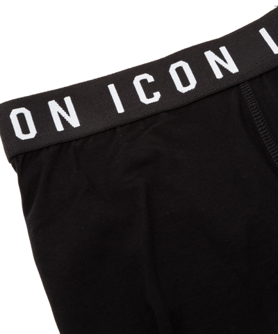 Shop Dsquared2 Icon Cotton Boxer In Black