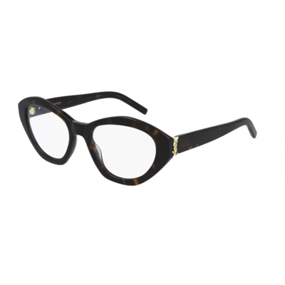 Shop Saint Laurent Sl M60v Glasses In Tartarugato