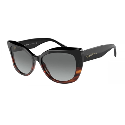 Shop Giorgio Armani Ar8161 5928/11 Sunglasses In Nero E Tartaruga