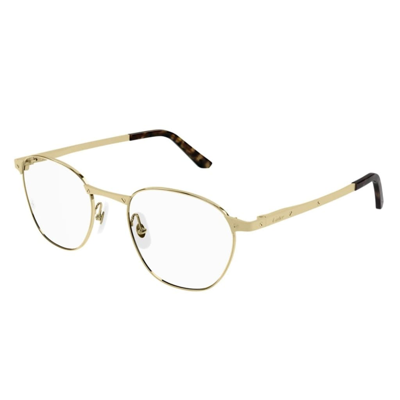 Shop Cartier Ct0337o 001 Glasses In Gold