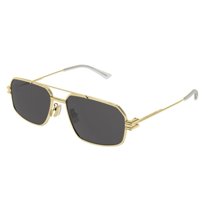 Shop Bottega Veneta Bv1128s 002 Sunglasses In Gold