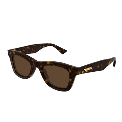 Shop Bottega Veneta Bv1147s 002 Sunglasses In Tortoise