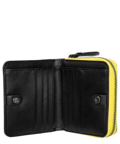 Shop Karl Lagerfeld Karl X Smileyworld Wallet In Black - Yellow