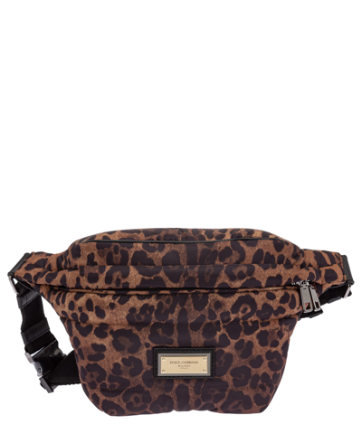 Shop Dolce & Gabbana Belt Bag In Animalier