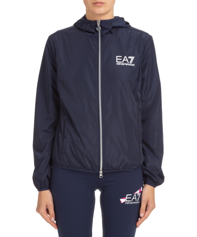 Shop Ea7 Jacket In Navy Blue