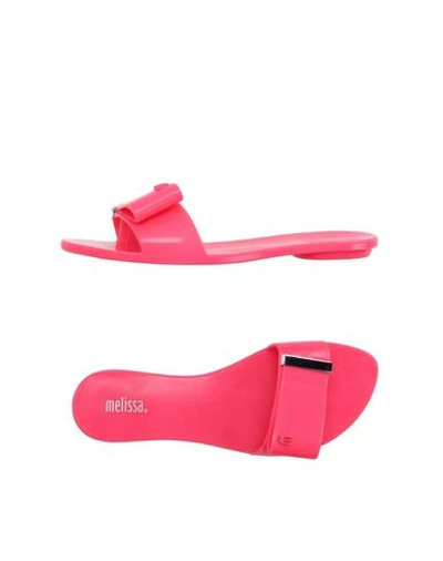 Shop Melissa Toe Strap Sandals In Fuchsia