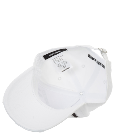 Shop Dsquared2 Icon Spray Cotton Hat In White