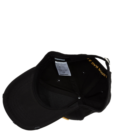 Shop Dsquared2 Canada Patch Cotton Baseball Cap In Black