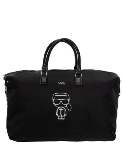 Karl Lagerfeld Travel Duffle Weekend Shoulder Bag K/ikonik In Black |  ModeSens