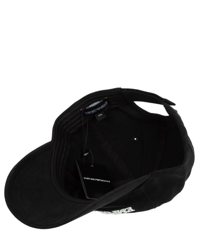 Shop Emporio Armani Cotton Baseball Cap In Black