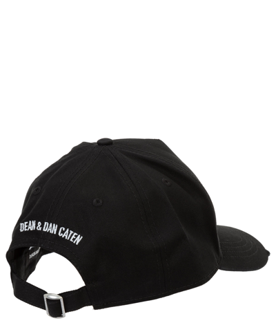 Shop Dsquared2 Icon Spray Cotton Hat In Black