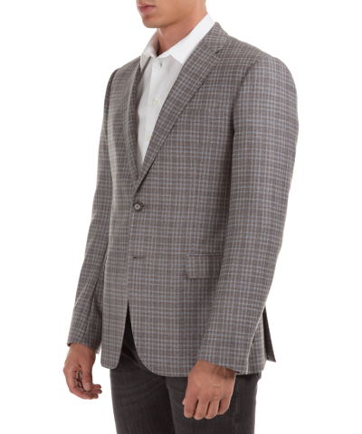 Shop Emporio Armani Wool Blazer In Grey