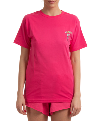 Shop Ireneisgood Bl Cotton T-shirt In Fucsia