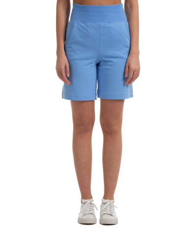 Shop Alberta Ferretti Cotton Shorts In Light Blue