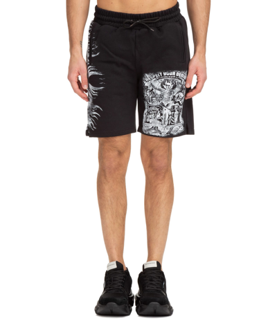 Shop Ihs Cotton Track Shorts In Nero