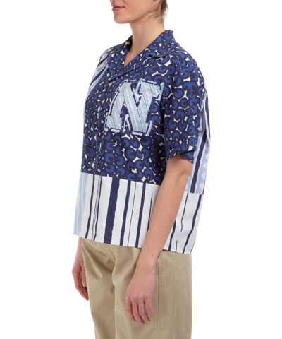 Shop Neil Barrett Cotton Shirt In Blu
