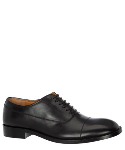 Shop Maison Margiela Tabi Leather Oxford Shoes In Black