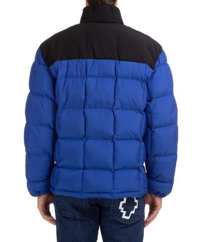 Shop Marcelo Burlon County Of Milan Cross Down Jacket In Blu