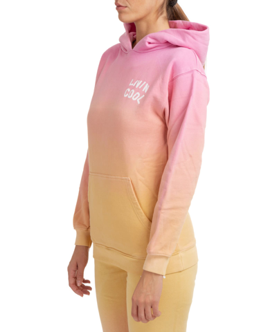 Shop Livincool Cotton Hoodie In Pink