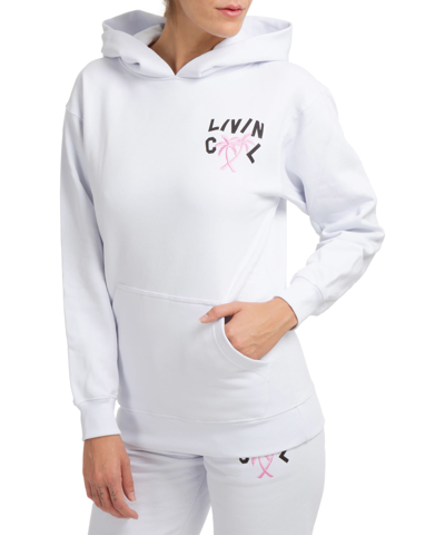 Shop Livincool Cotton Hoodie In White