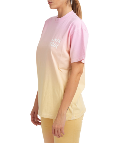 Shop Livincool Cotton T-shirt In Pink