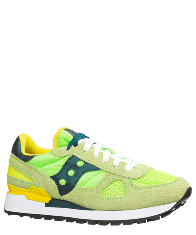 Shop Saucony Shadow O Leather Sneakers In Green