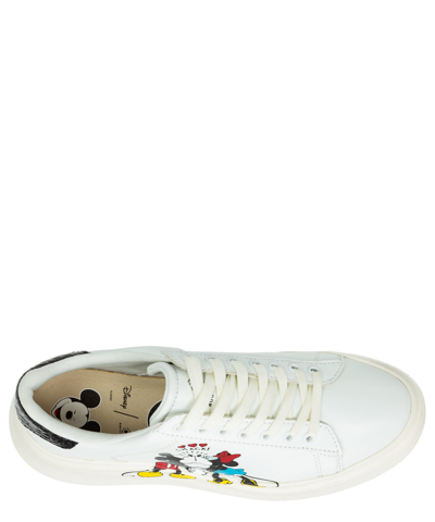 Shop Moa Master Of Arts Disney Mickey And Minnie Mouse Double Gallery Mickey And Minnie Mouse Double Gallery Sneakers In Off White